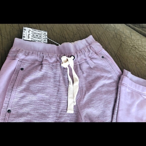 NWT*FREE PEOPLE JOGGER SWEATPANTS*"HEARTBEAT PANT “PARCHMENT PINK” XS*MSRP$219 - Picture 8 of 16